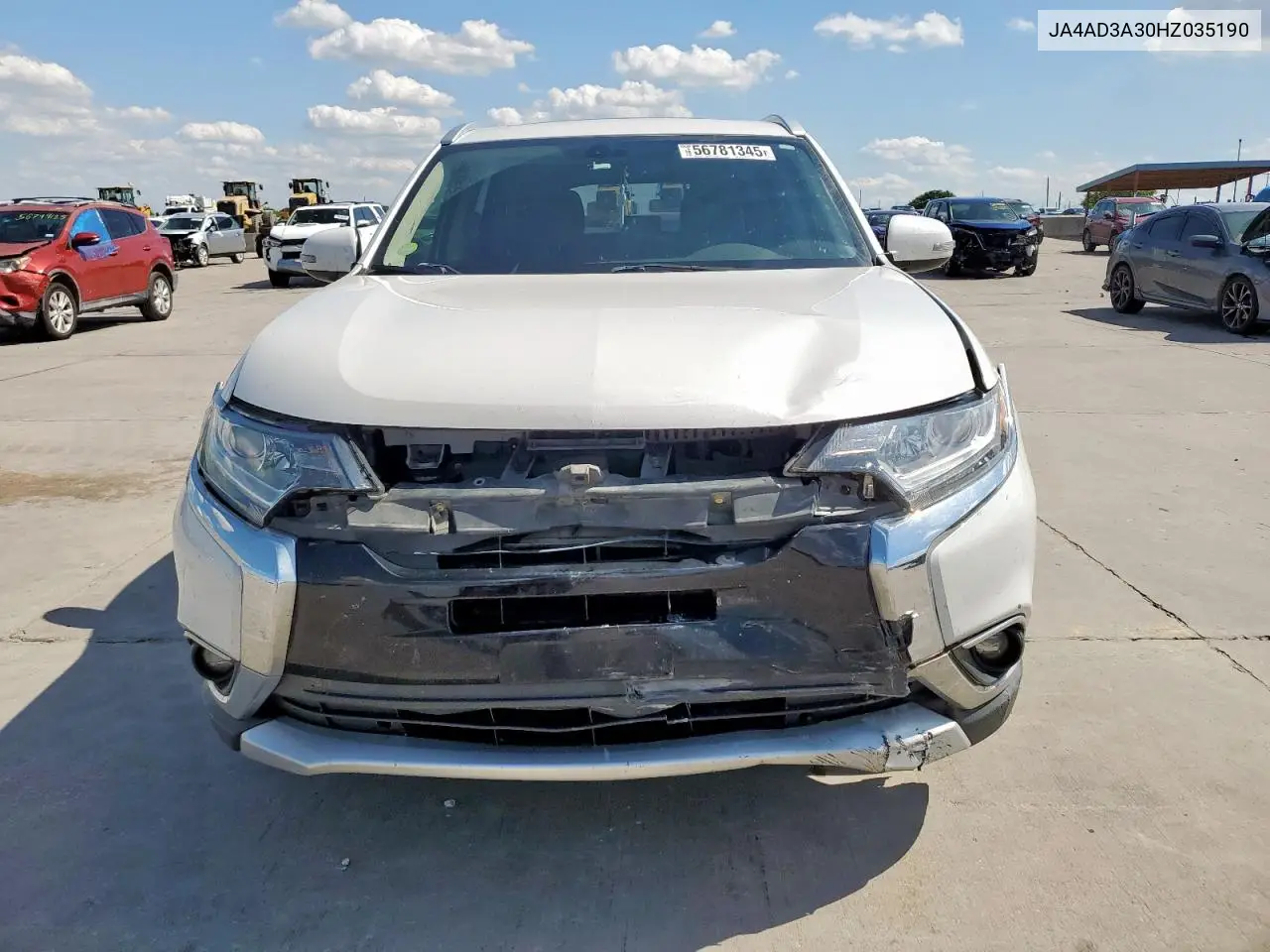 2017 Mitsubishi Outlander Se VIN: JA4AD3A30HZ035190 Lot: 56781345
