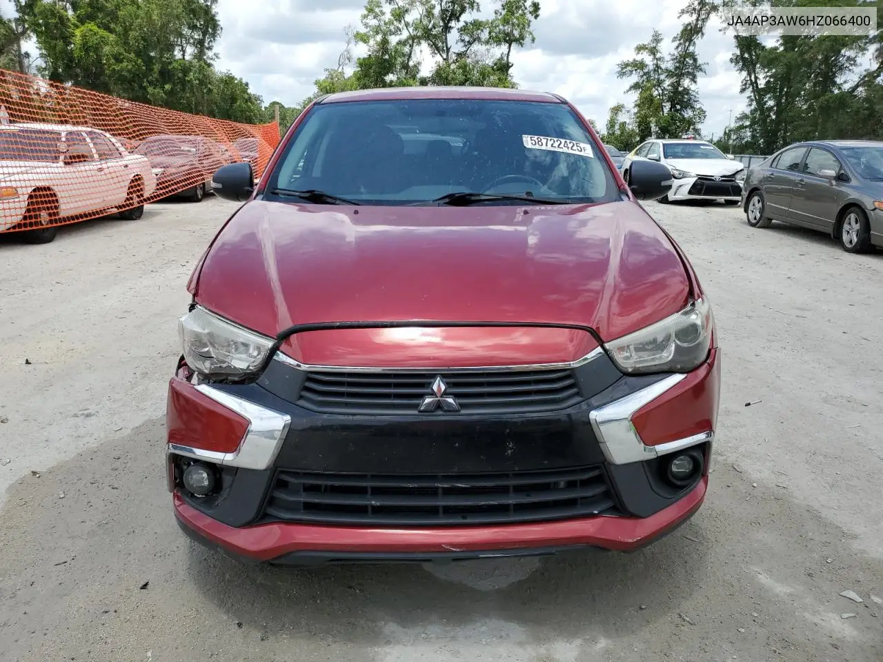 2017 Mitsubishi Outlander Sport Es VIN: JA4AP3AW6HZ066400 Lot: 58722425