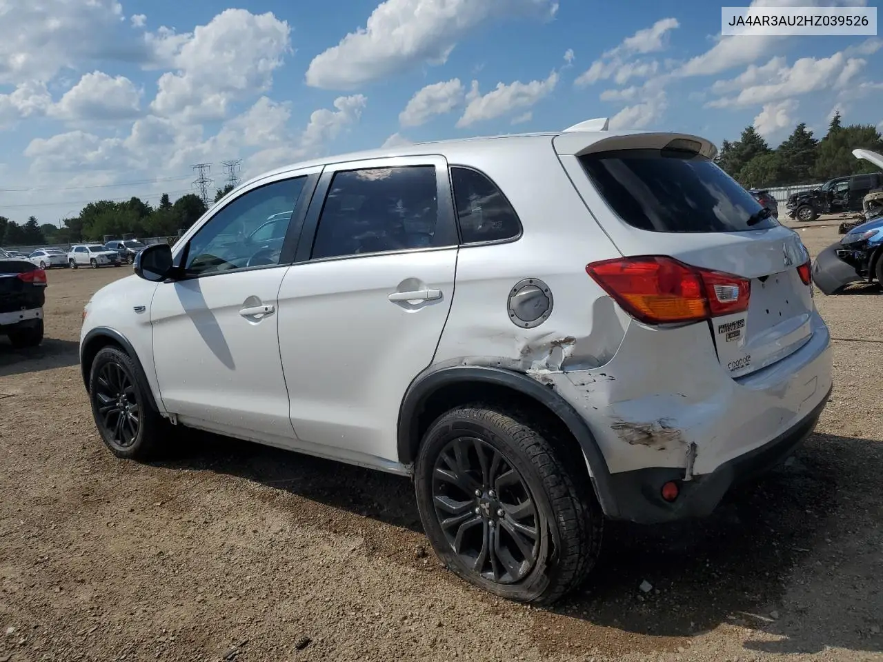 2017 Mitsubishi Outlander Sport Es VIN: JA4AR3AU2HZ039526 Lot: 62500165