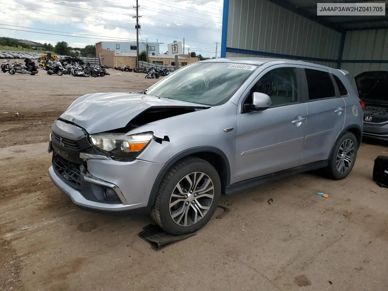 2017 Mitsubishi Outlander Sport Es VIN: JA4AP3AW2HZ041705 Lot: 64588975