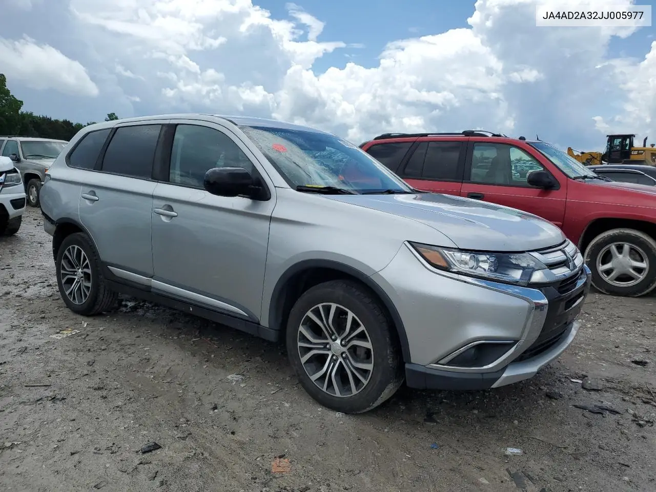 2018 Mitsubishi Outlander Es VIN: JA4AD2A32JJ005977 Lot: 56207915