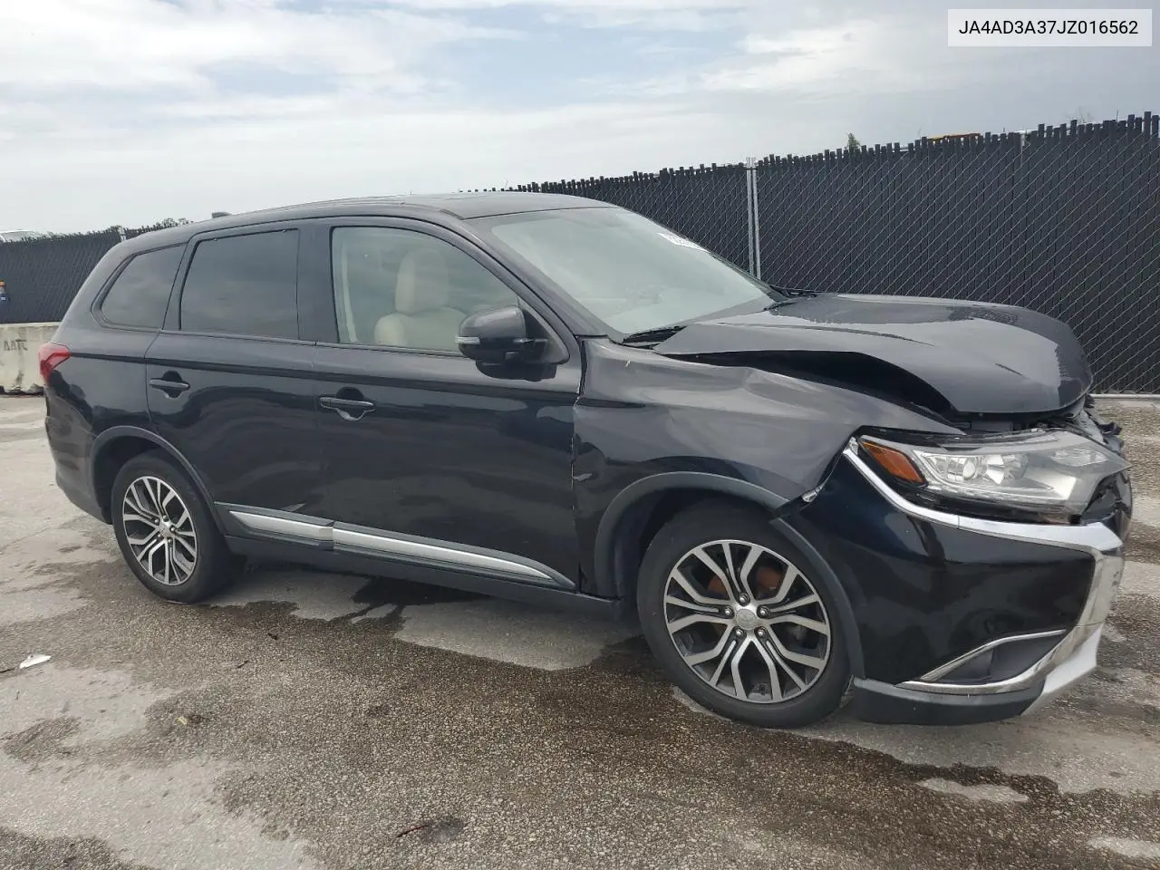 2018 Mitsubishi Outlander Se VIN: JA4AD3A37JZ016562 Lot: 62950635