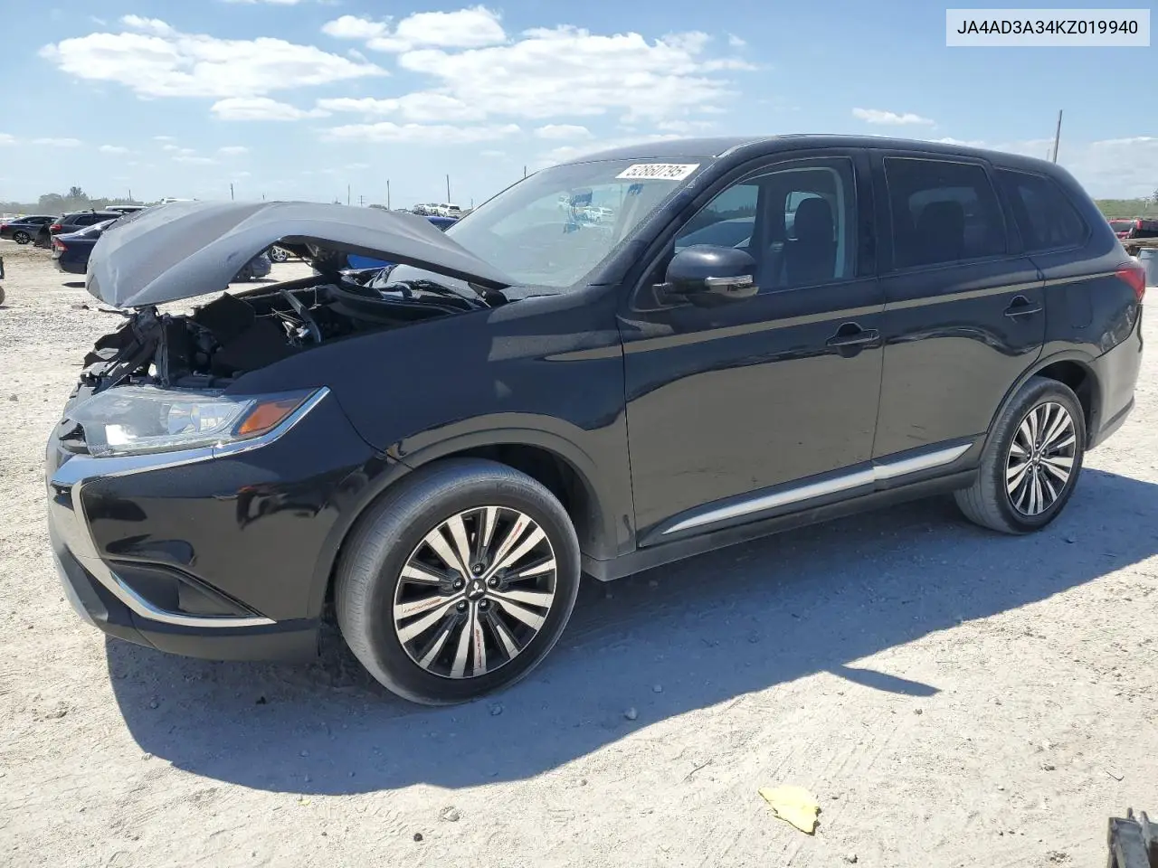 2019 Mitsubishi Outlander Se VIN: JA4AD3A34KZ019940 Lot: 52860795