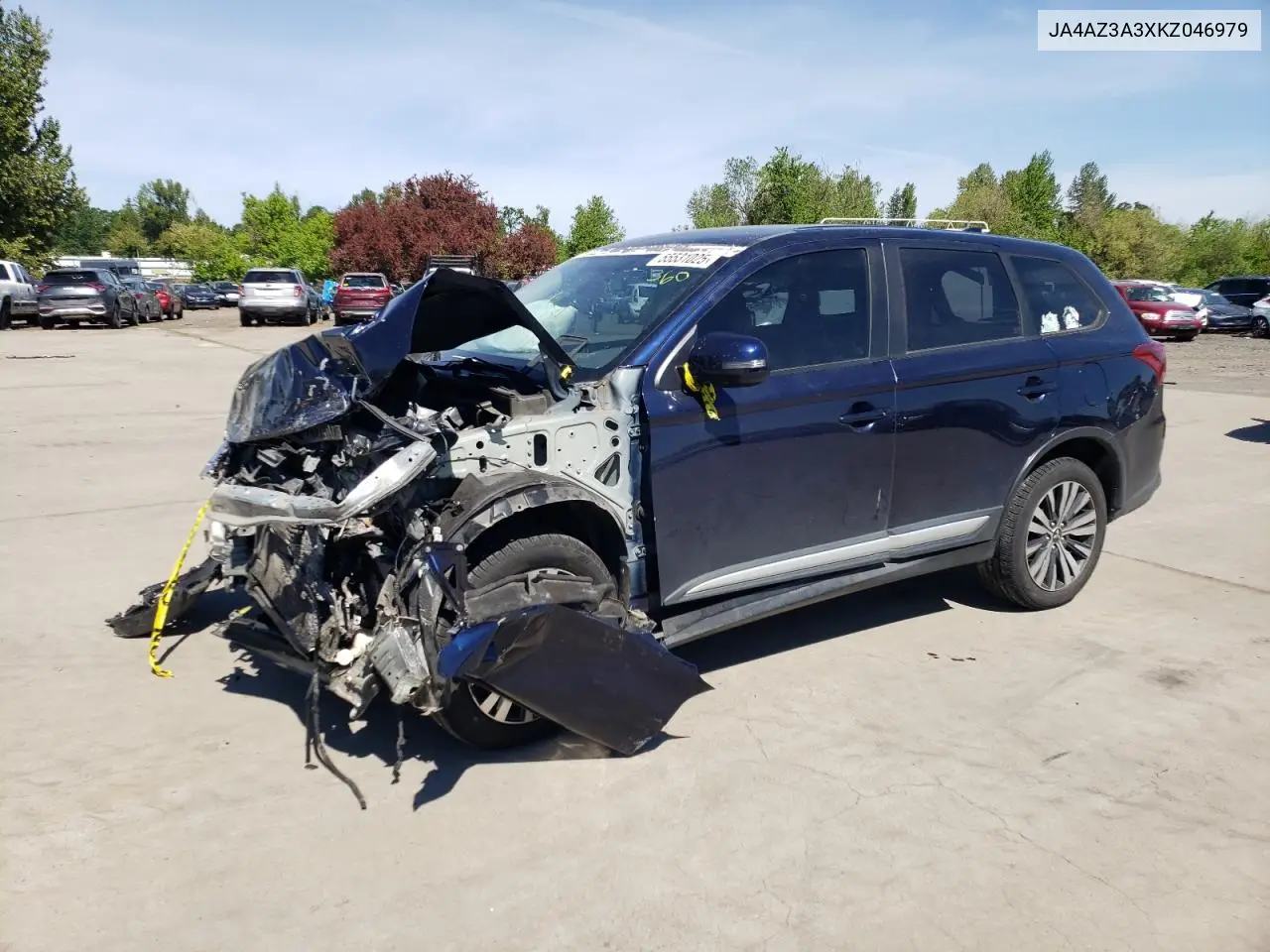 2019 Mitsubishi Outlander Se VIN: JA4AZ3A3XKZ046979 Lot: 55531025