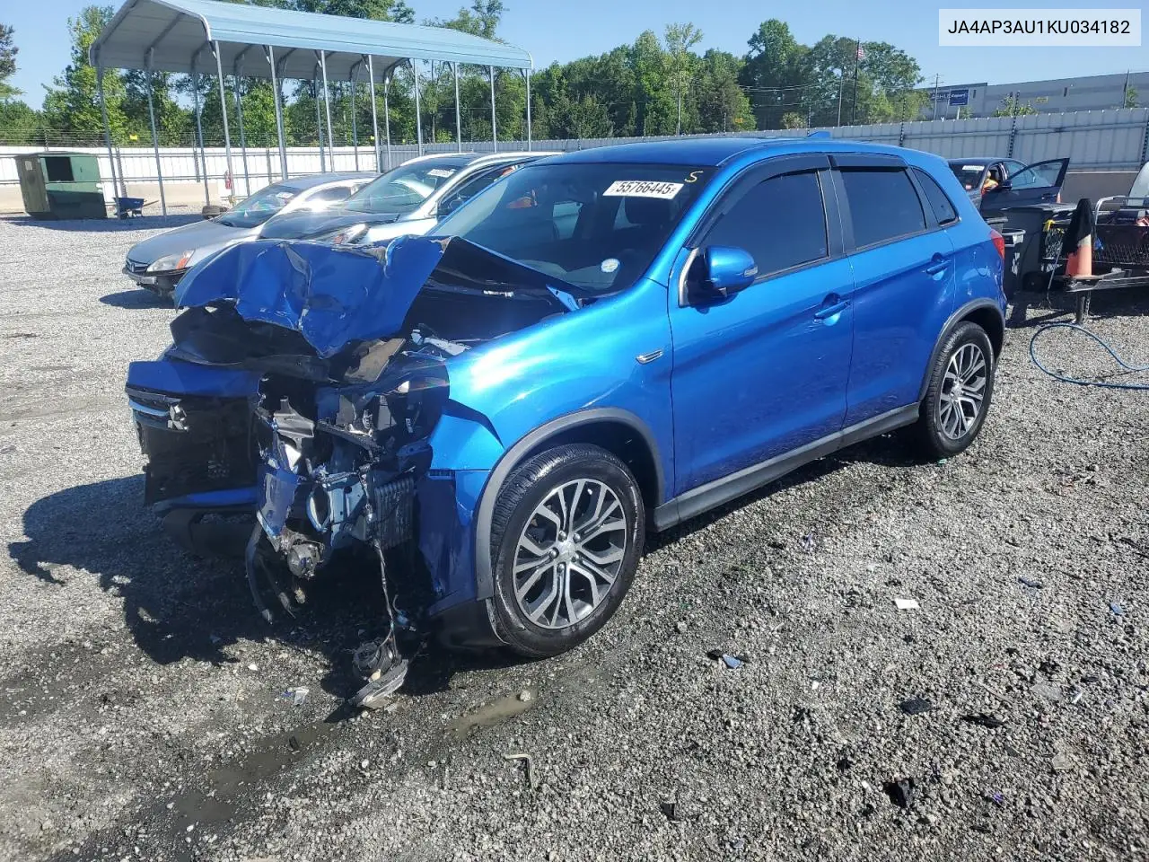 2019 Mitsubishi Outlander Sport Es VIN: JA4AP3AU1KU034182 Lot: 55766445