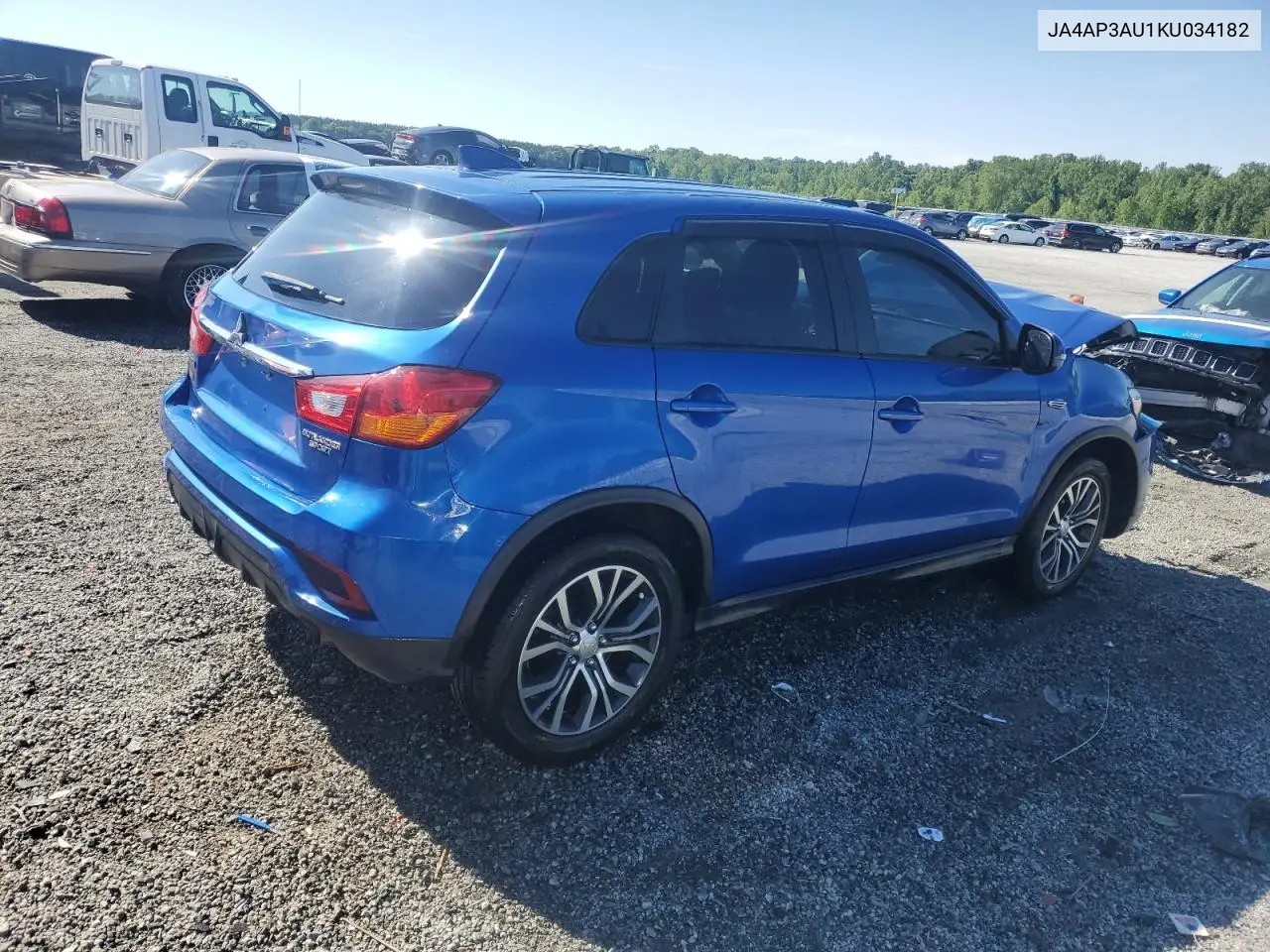 2019 Mitsubishi Outlander Sport Es VIN: JA4AP3AU1KU034182 Lot: 55766445