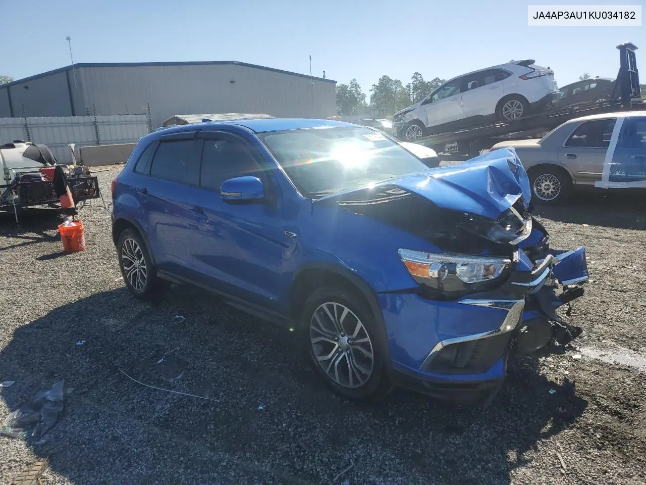 2019 Mitsubishi Outlander Sport Es VIN: JA4AP3AU1KU034182 Lot: 55766445