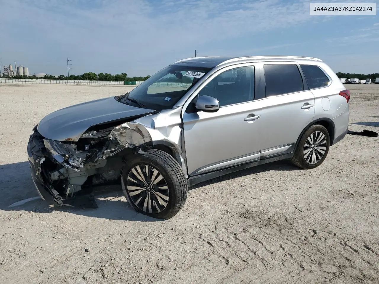 2019 Mitsubishi Outlander Se VIN: JA4AZ3A37KZ042274 Lot: 56708265