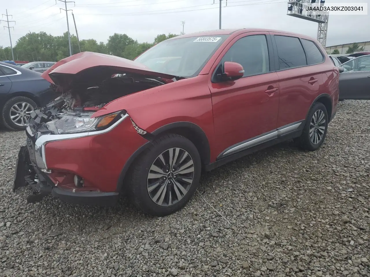 2019 Mitsubishi Outlander Se VIN: JA4AD3A30KZ003041 Lot: 56803575