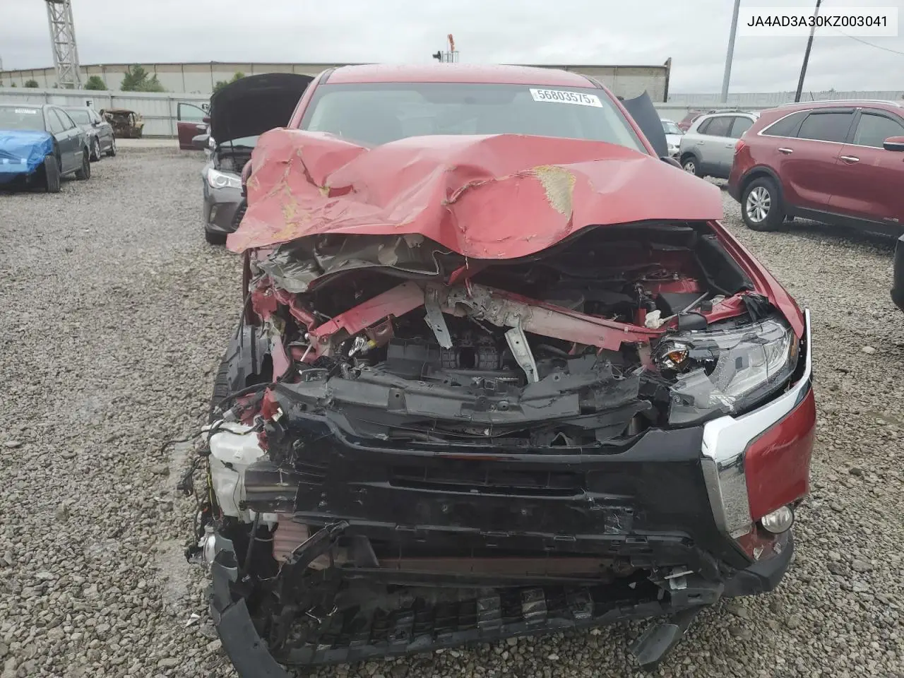 2019 Mitsubishi Outlander Se VIN: JA4AD3A30KZ003041 Lot: 56803575