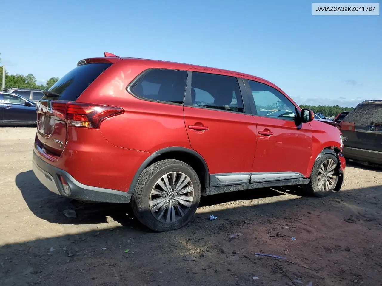 2019 Mitsubishi Outlander Se VIN: JA4AZ3A39KZ041787 Lot: 62898365