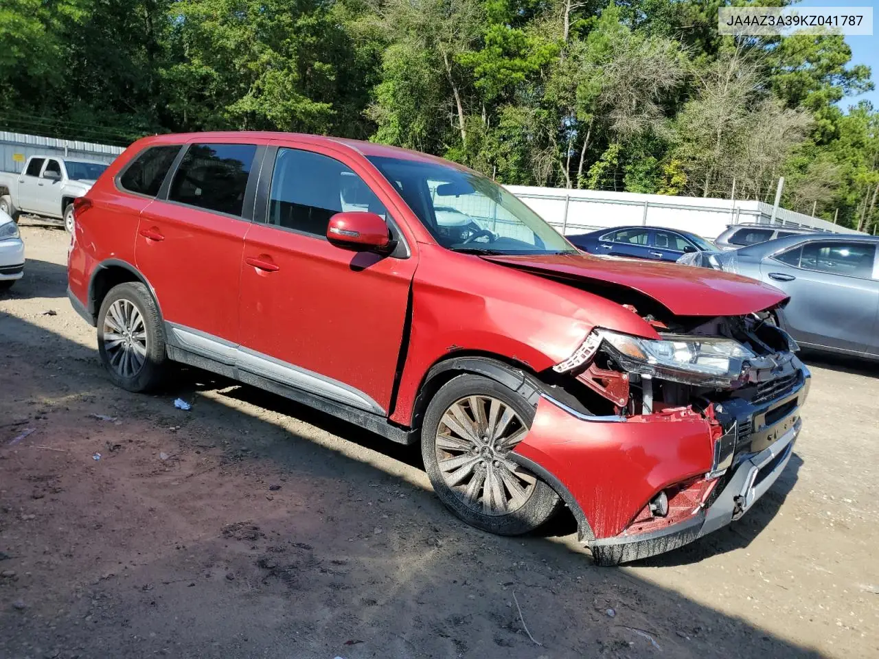 2019 Mitsubishi Outlander Se VIN: JA4AZ3A39KZ041787 Lot: 62898365