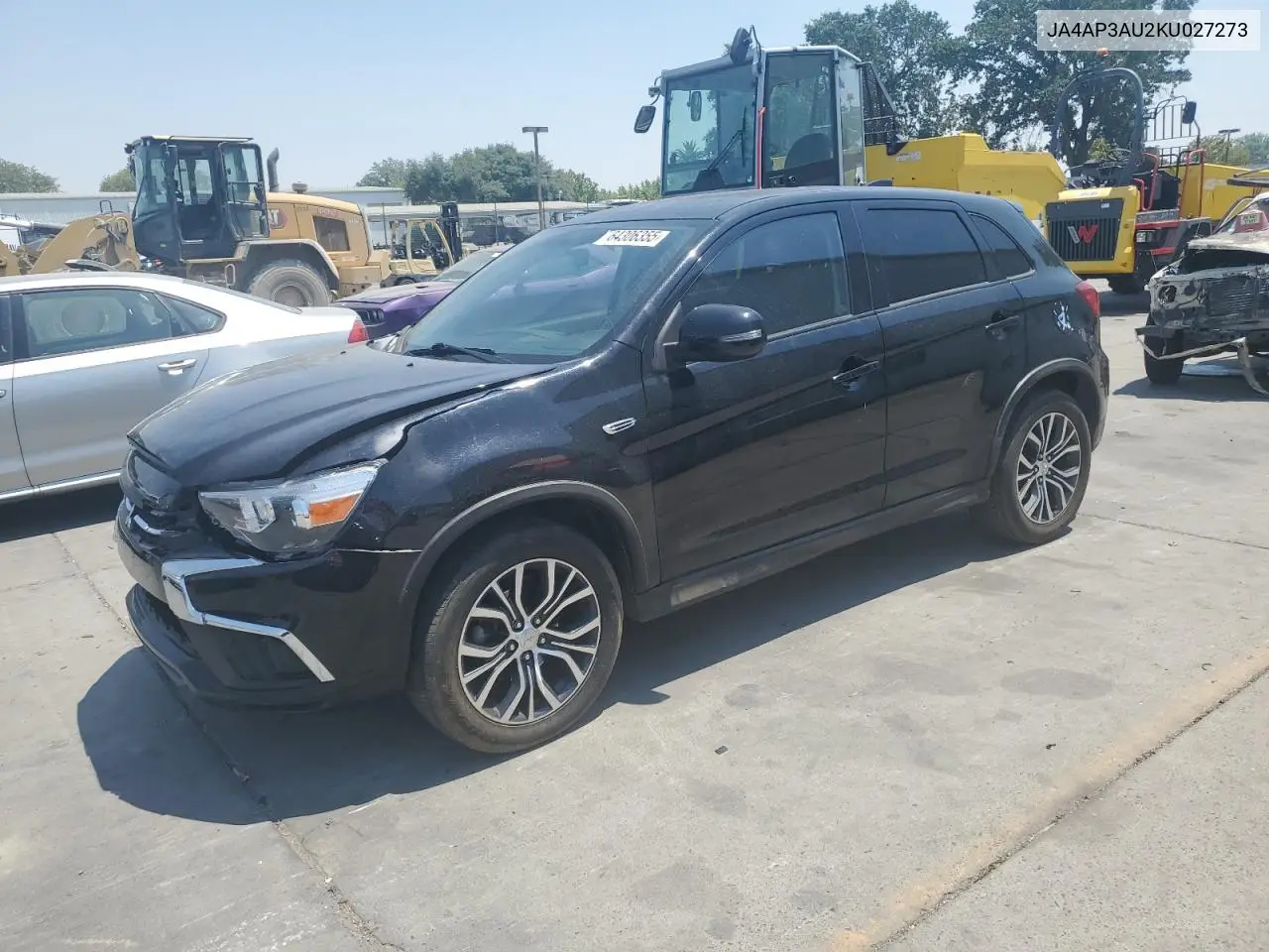 2019 Mitsubishi Outlander Sport Es VIN: JA4AP3AU2KU027273 Lot: 64306355