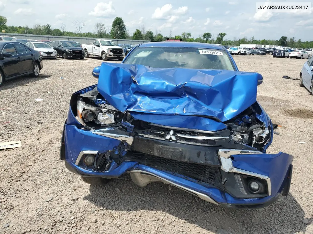 2019 Mitsubishi Outlander Sport Es VIN: JA4AR3AUXKU023417 Lot: 64353075