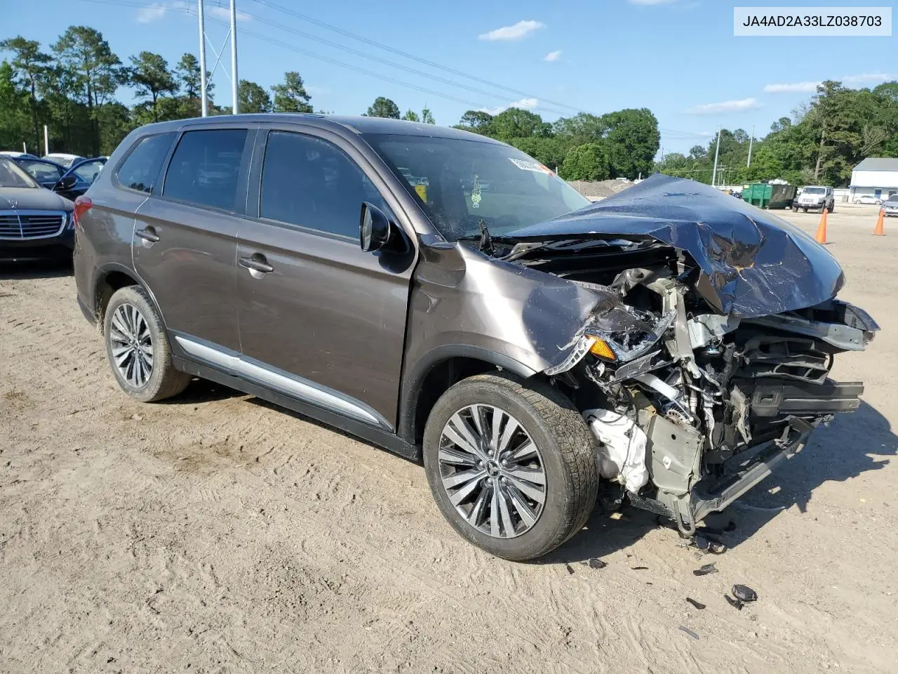 2020 Mitsubishi Outlander Es VIN: JA4AD2A33LZ038703 Lot: 56631405