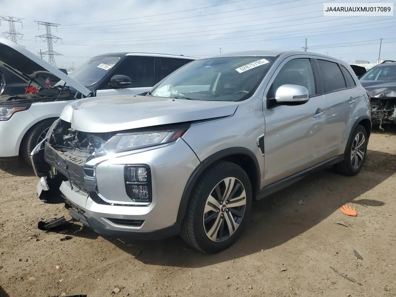 2021 Mitsubishi Outlander Sport Es VIN: JA4ARUAUXMU017089 Lot: 52875795