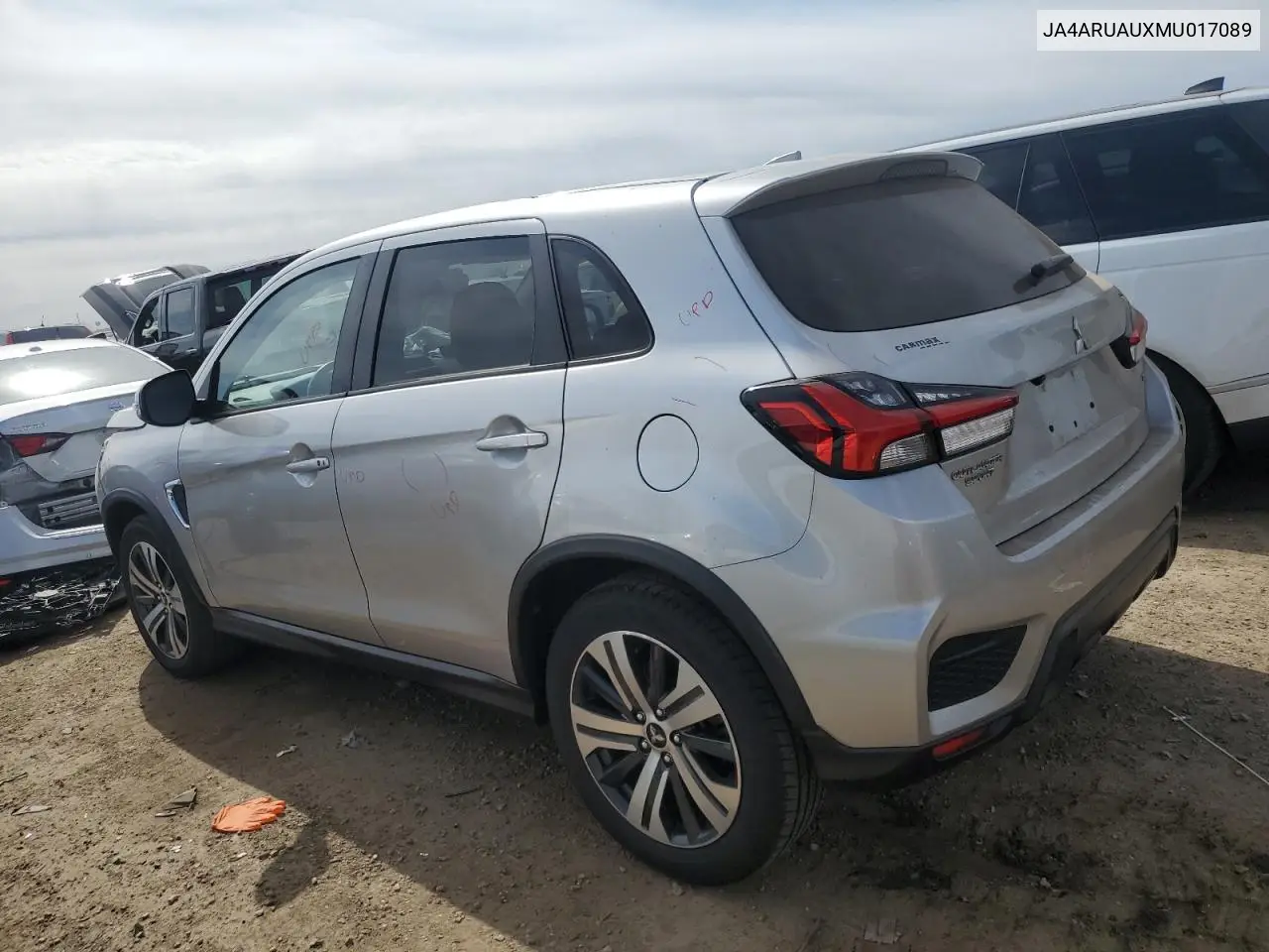 2021 Mitsubishi Outlander Sport Es VIN: JA4ARUAUXMU017089 Lot: 52875795