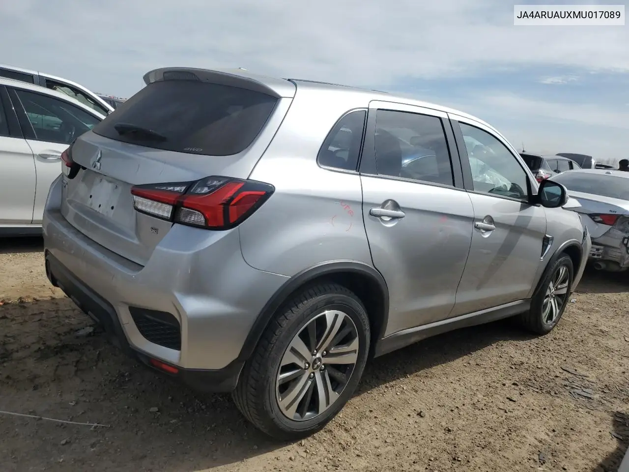 2021 Mitsubishi Outlander Sport Es VIN: JA4ARUAUXMU017089 Lot: 52875795