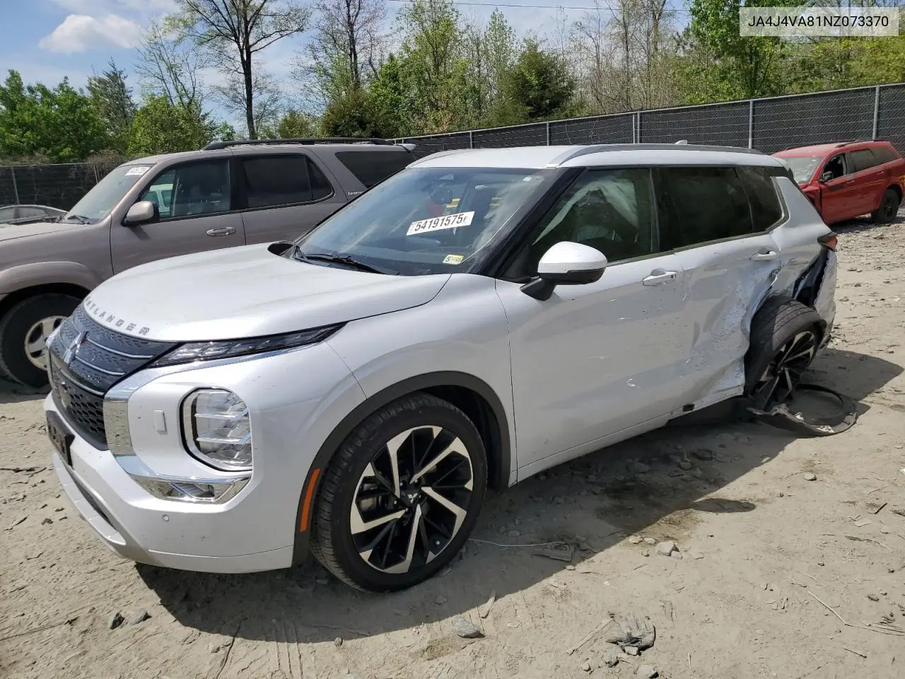 2022 Mitsubishi Outlander Sel VIN: JA4J4VA81NZ073370 Lot: 54191575