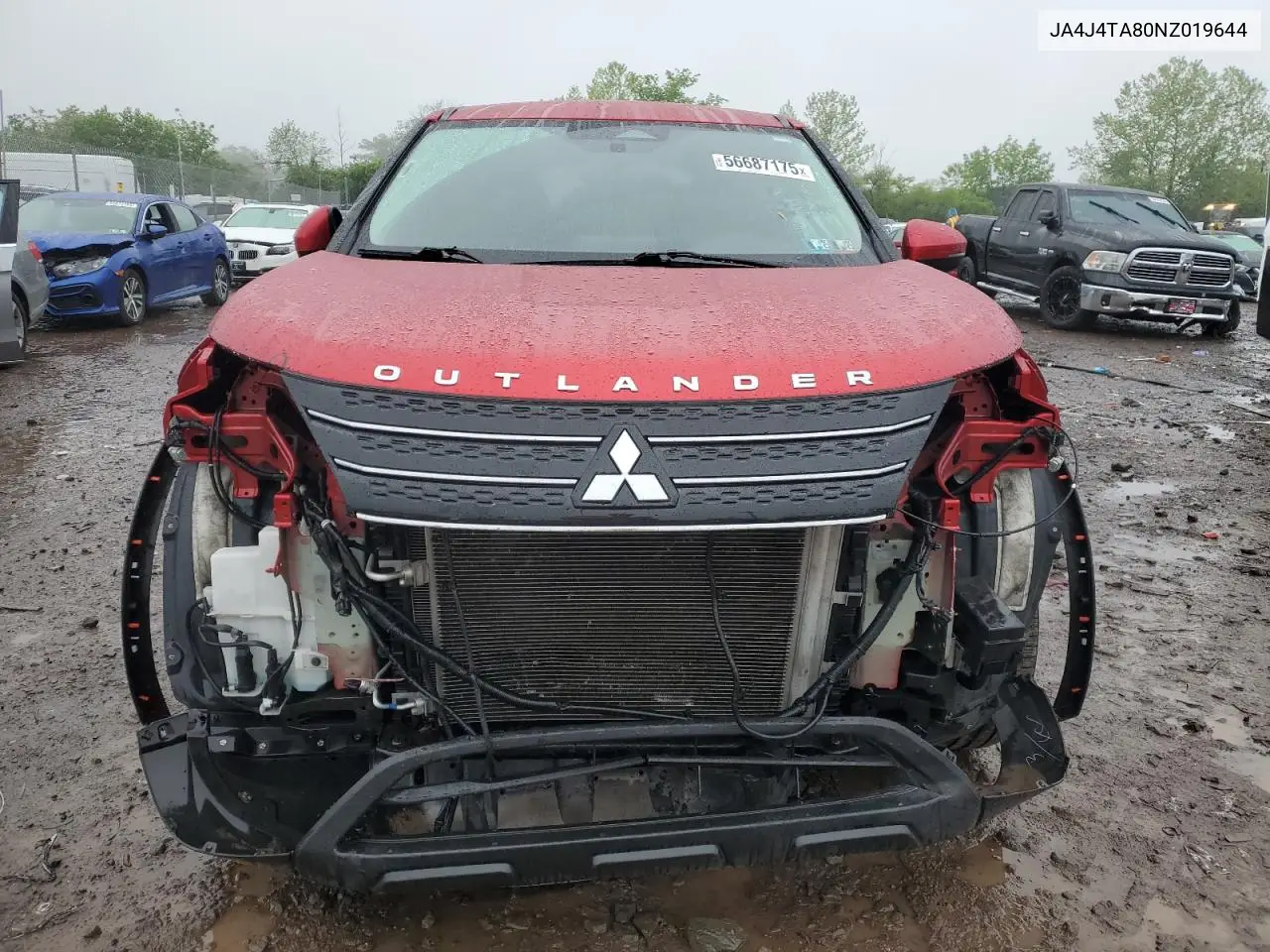 2022 Mitsubishi Outlander Es VIN: JA4J4TA80NZ019644 Lot: 56687175