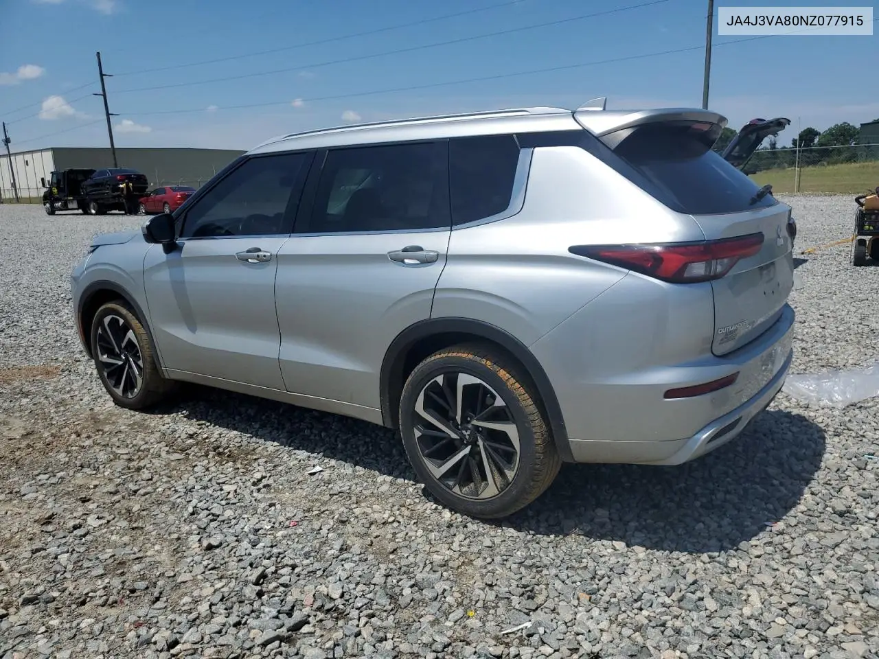 2022 Mitsubishi Outlander Sel VIN: JA4J3VA80NZ077915 Lot: 62328305