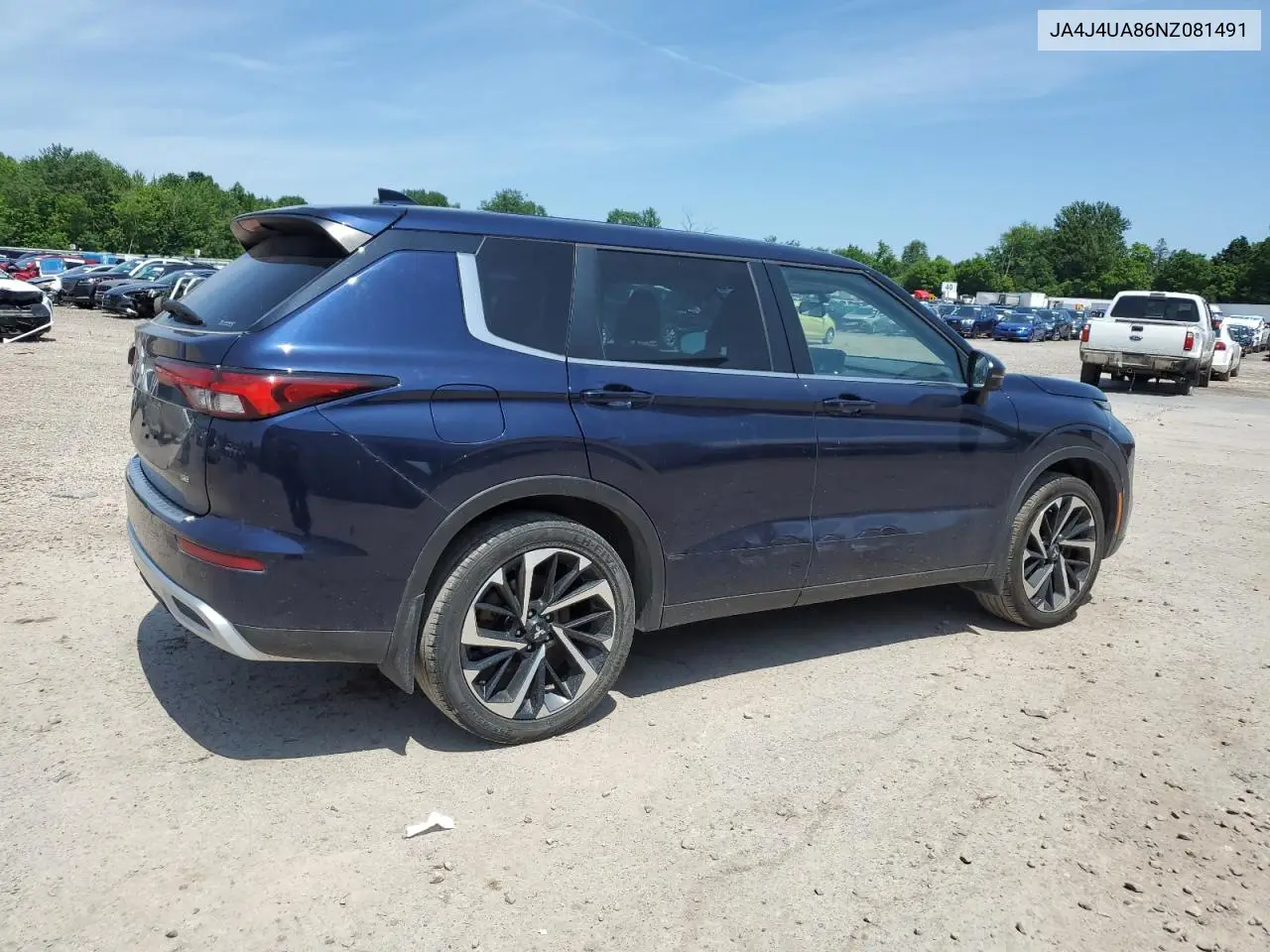 2022 Mitsubishi Outlander Se VIN: JA4J4UA86NZ081491 Lot: 62413045