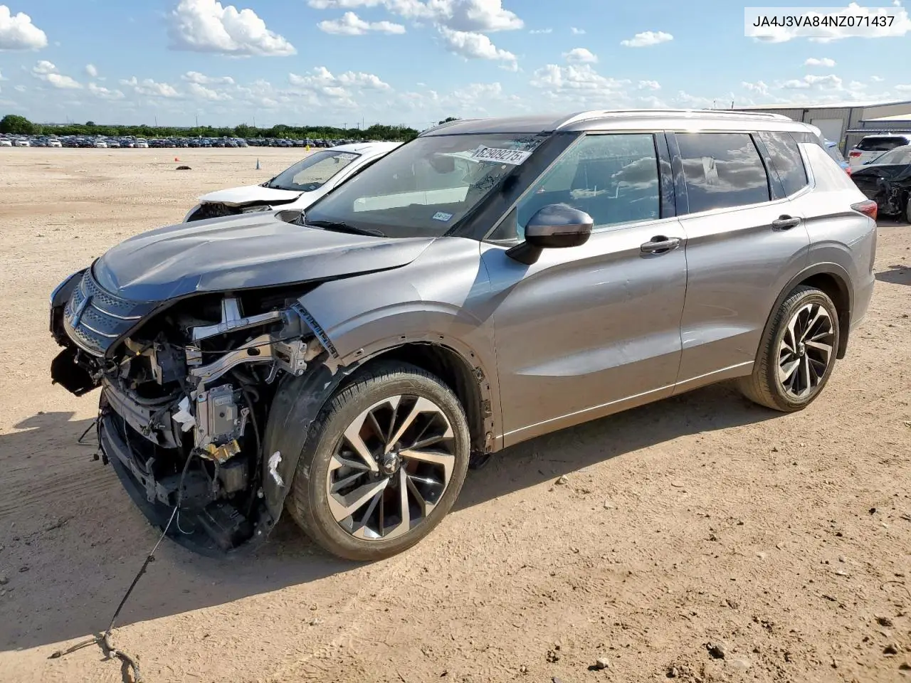 2022 Mitsubishi Outlander Sel VIN: JA4J3VA84NZ071437 Lot: 62909275