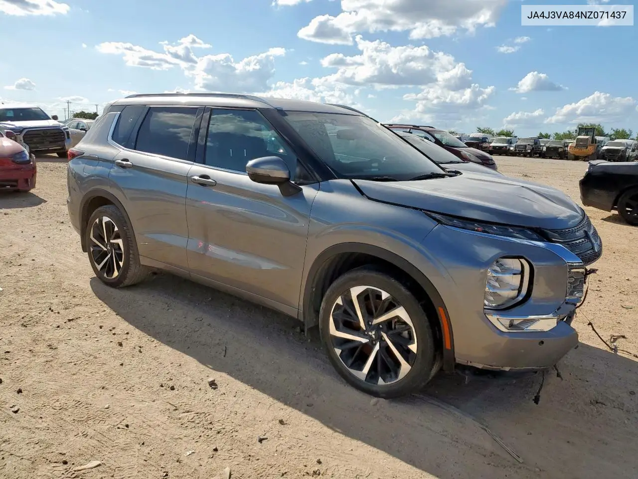 2022 Mitsubishi Outlander Sel VIN: JA4J3VA84NZ071437 Lot: 62909275