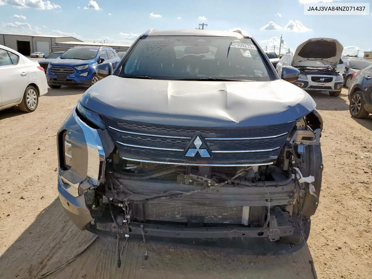 2022 Mitsubishi Outlander Sel VIN: JA4J3VA84NZ071437 Lot: 62909275