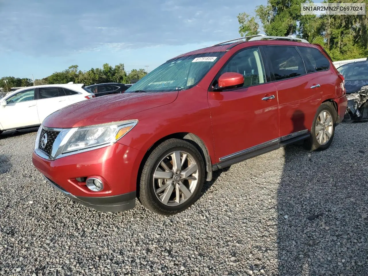 2015 Nissan Pathfinder S VIN: 5N1AR2MN2FC697024 Lot: 61791855