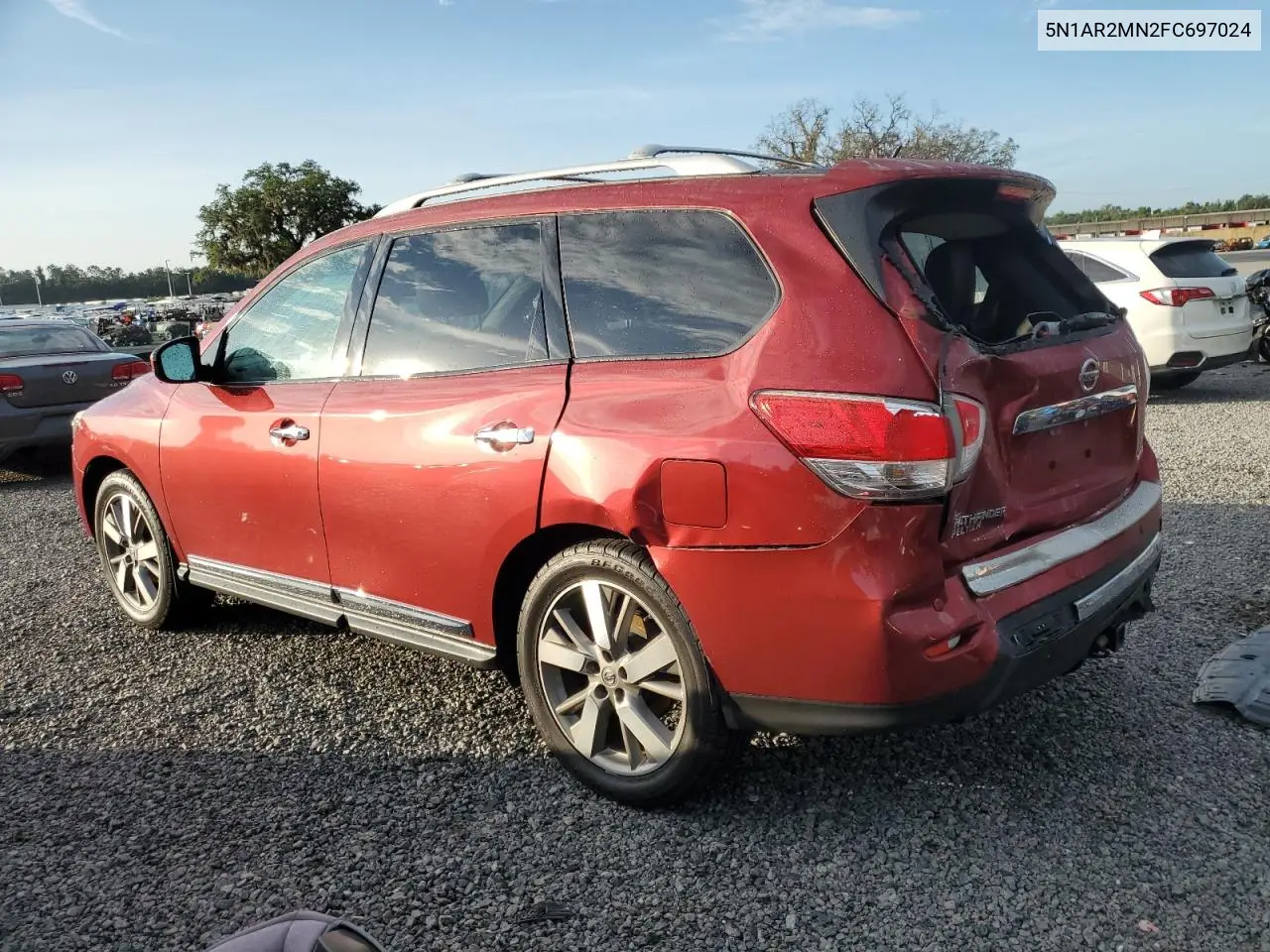 2015 Nissan Pathfinder S VIN: 5N1AR2MN2FC697024 Lot: 61791855
