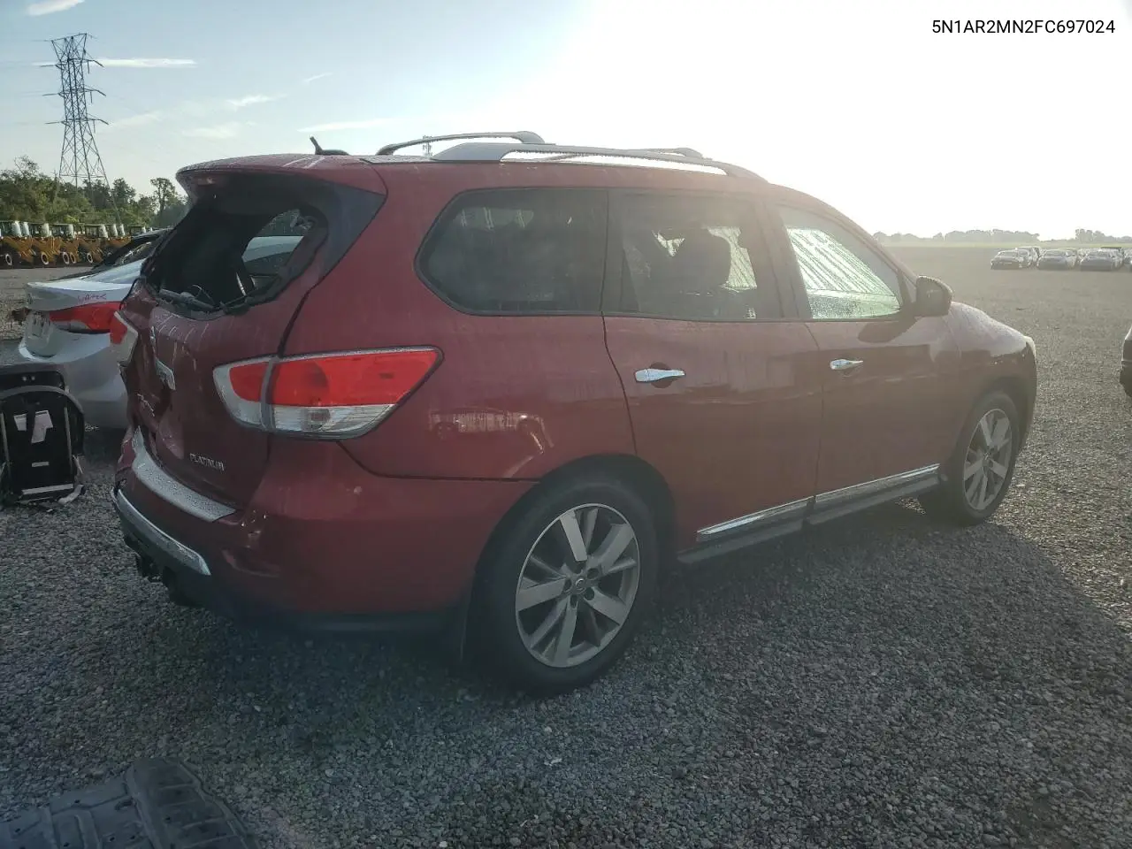 2015 Nissan Pathfinder S VIN: 5N1AR2MN2FC697024 Lot: 61791855