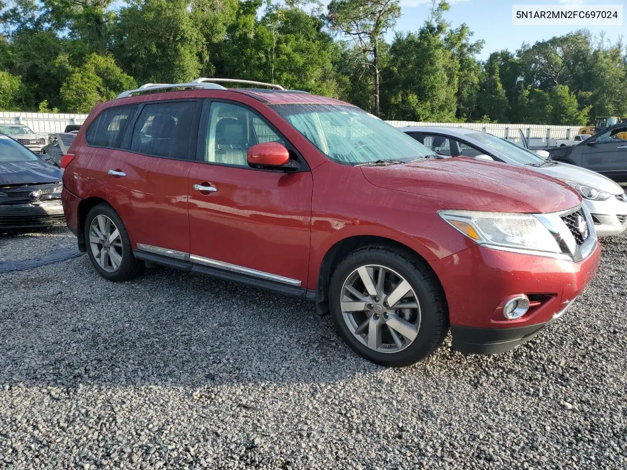 2015 Nissan Pathfinder S VIN: 5N1AR2MN2FC697024 Lot: 61791855