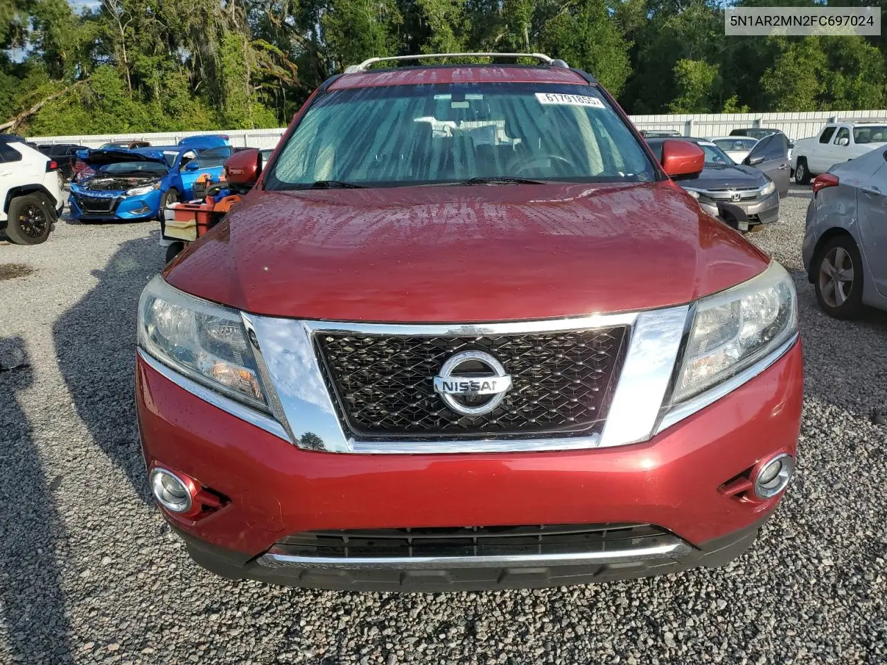 2015 Nissan Pathfinder S VIN: 5N1AR2MN2FC697024 Lot: 61791855