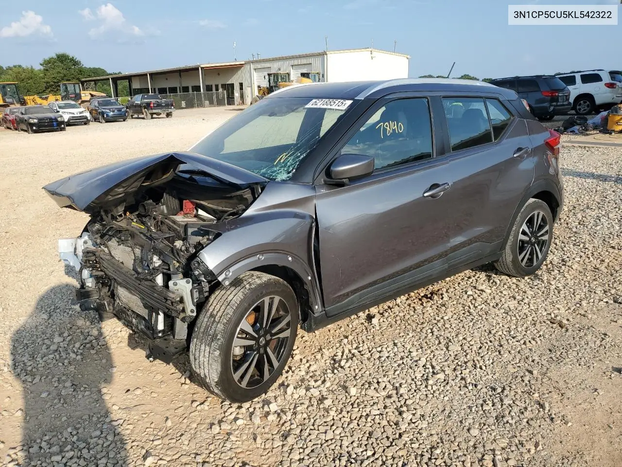 2019 Nissan Kicks S VIN: 3N1CP5CU5KL542322 Lot: 62188515