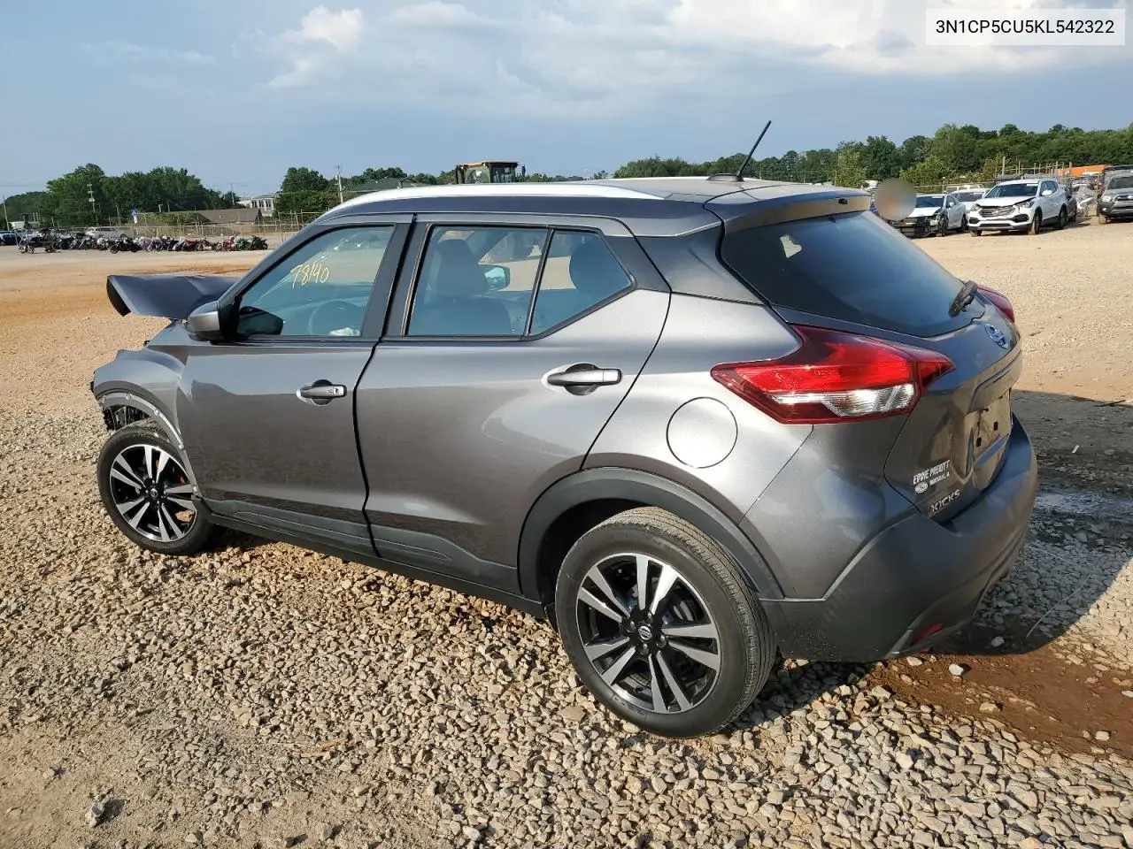 2019 Nissan Kicks S VIN: 3N1CP5CU5KL542322 Lot: 62188515
