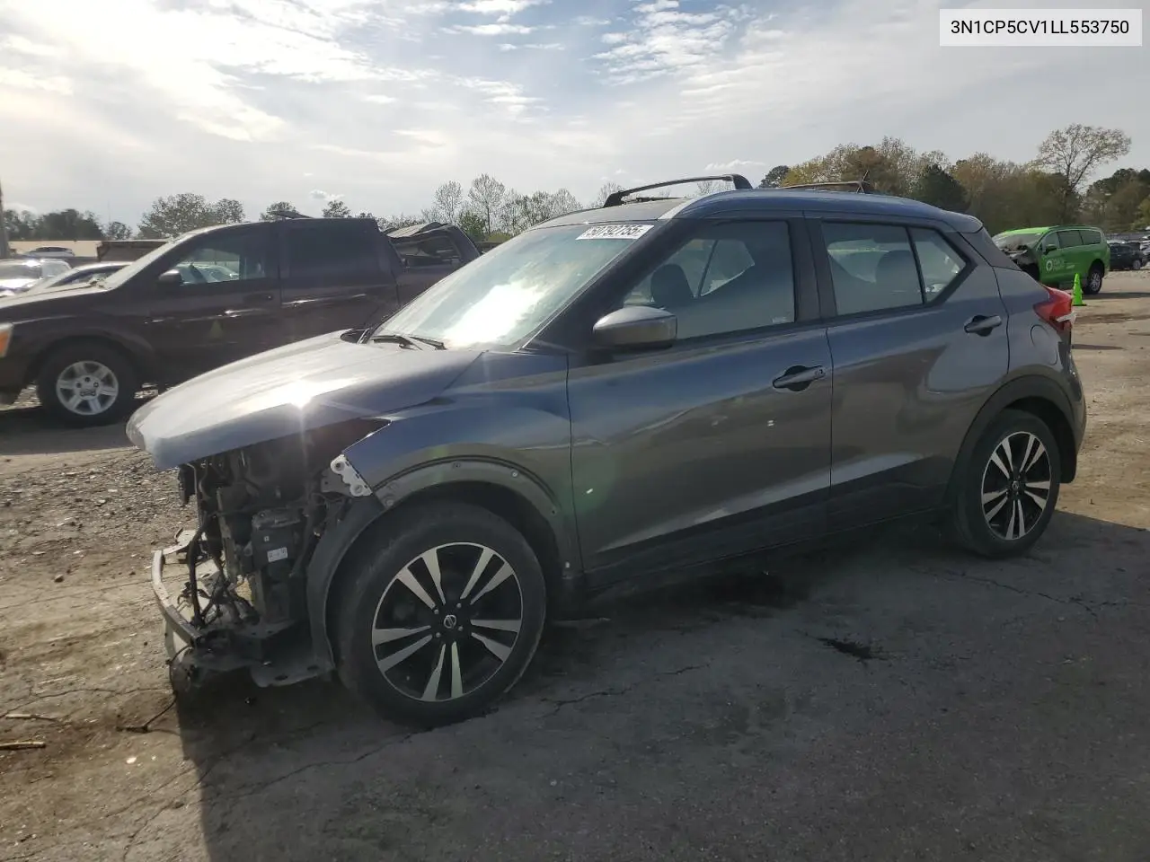 2020 Nissan Kicks Sv VIN: 3N1CP5CV1LL553750 Lot: 50792755