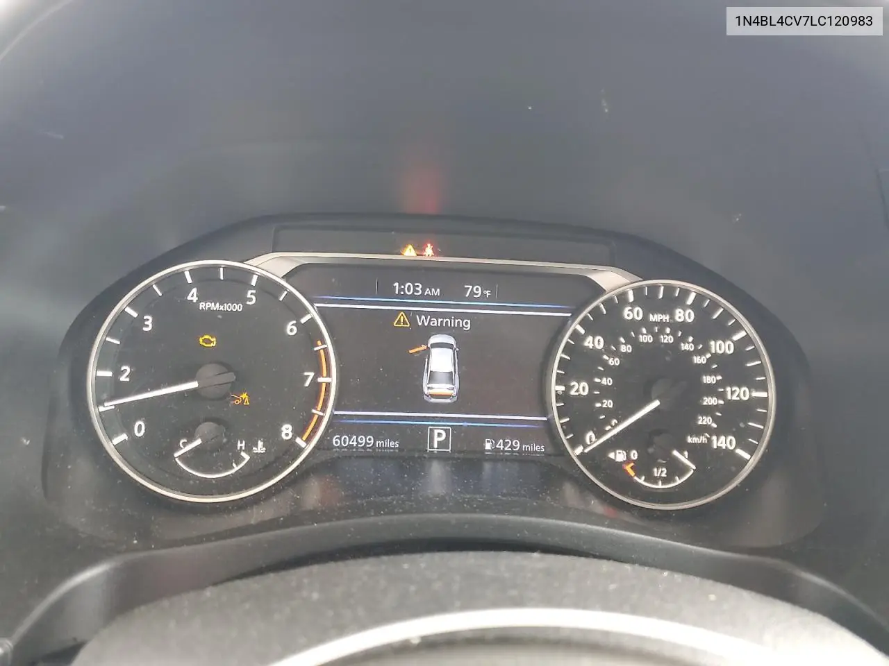 2020 Nissan Altima Sr VIN: 1N4BL4CV7LC120983 Lot: 62361075