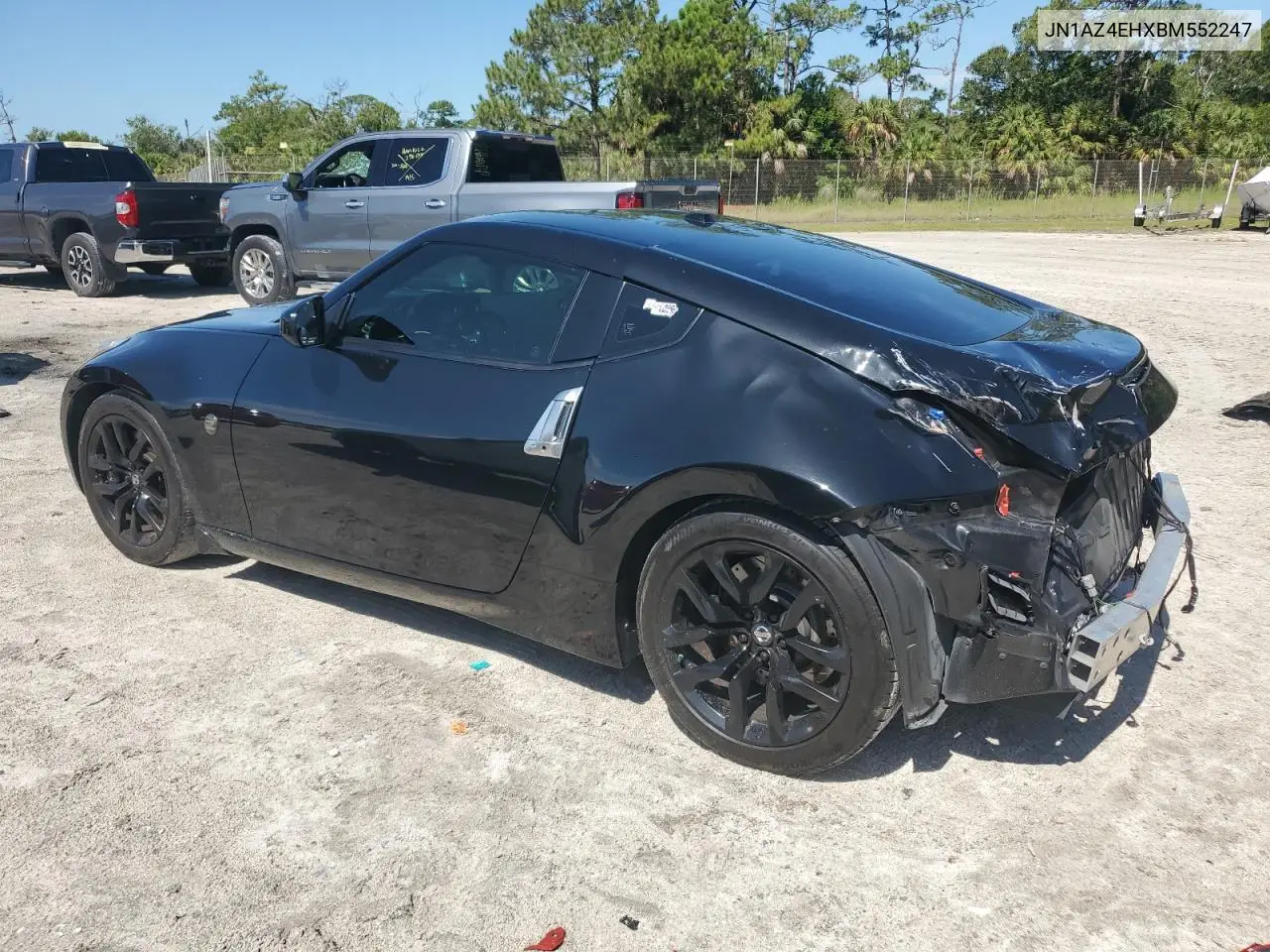 2011 Nissan 370Z Base VIN: JN1AZ4EHXBM552247 Lot: 61810515