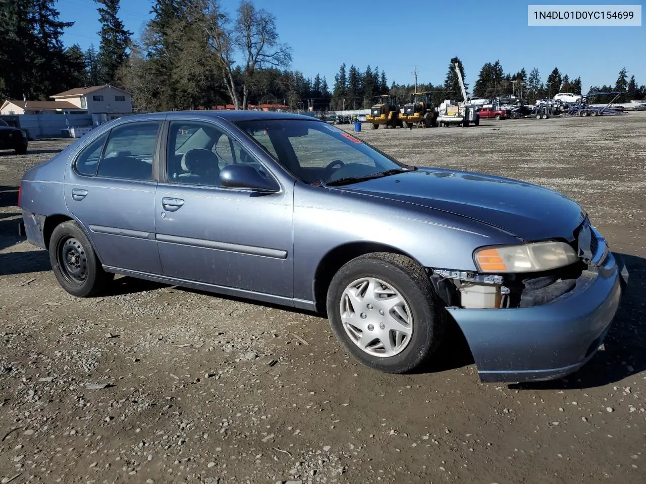 2000 Nissan Altima Xe VIN: 1N4DL01D0YC154699 Lot: 44737265