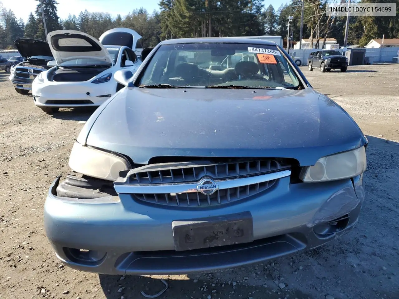 2000 Nissan Altima Xe VIN: 1N4DL01D0YC154699 Lot: 44737265