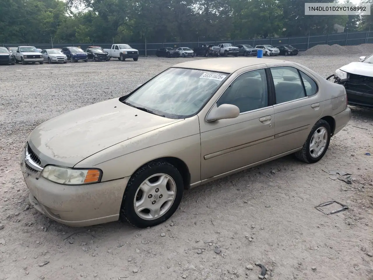 2000 Nissan Altima Xe VIN: 1N4DL01D2YC168992 Lot: 59351625