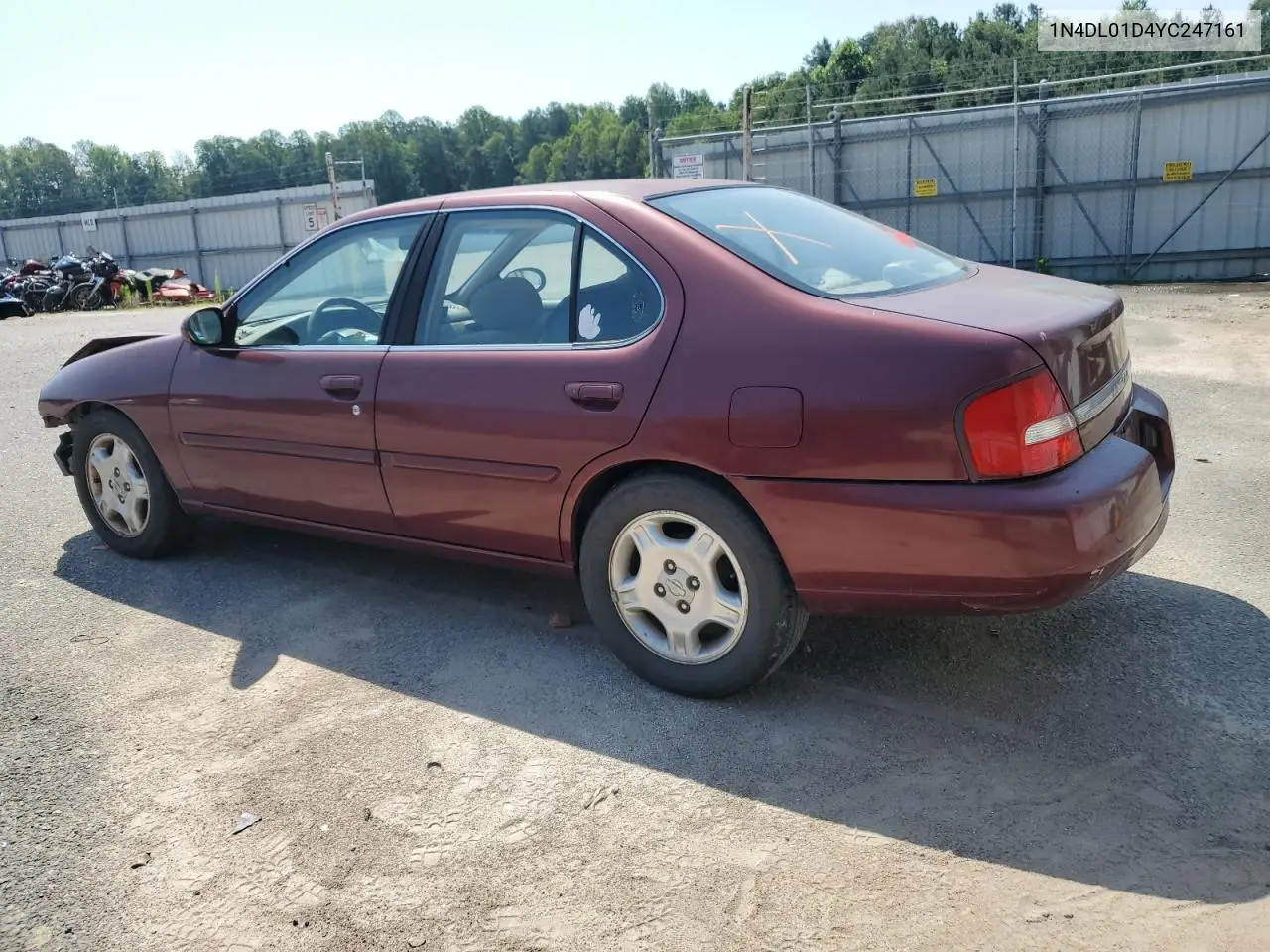 2000 Nissan Altima Xe VIN: 1N4DL01D4YC247161 Lot: 61966685
