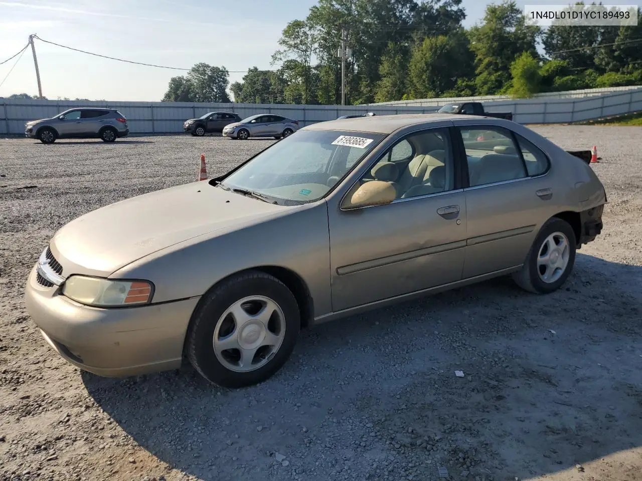 2000 Nissan Altima Xe VIN: 1N4DL01D1YC189493 Lot: 61993685
