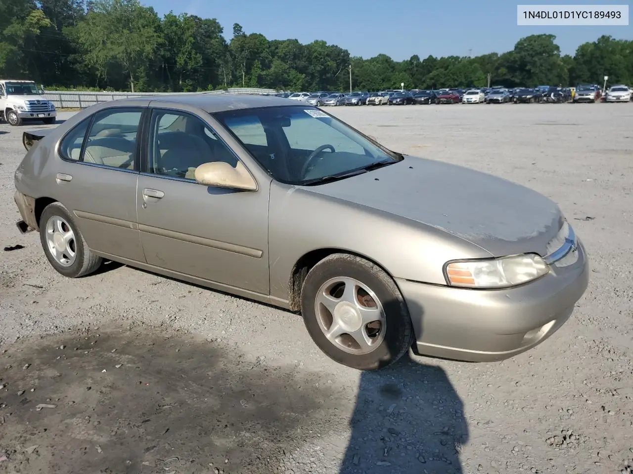 2000 Nissan Altima Xe VIN: 1N4DL01D1YC189493 Lot: 61993685