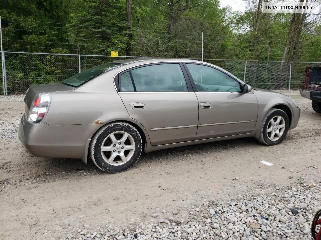 2005 Nissan Altima S VIN: 1N4AL11D85N400651 Lot: 56985505