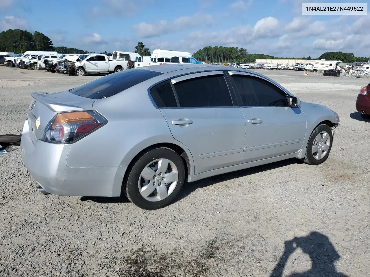 2007 Nissan Altima 2.5 VIN: 1N4AL21E27N449622 Lot: 62105365