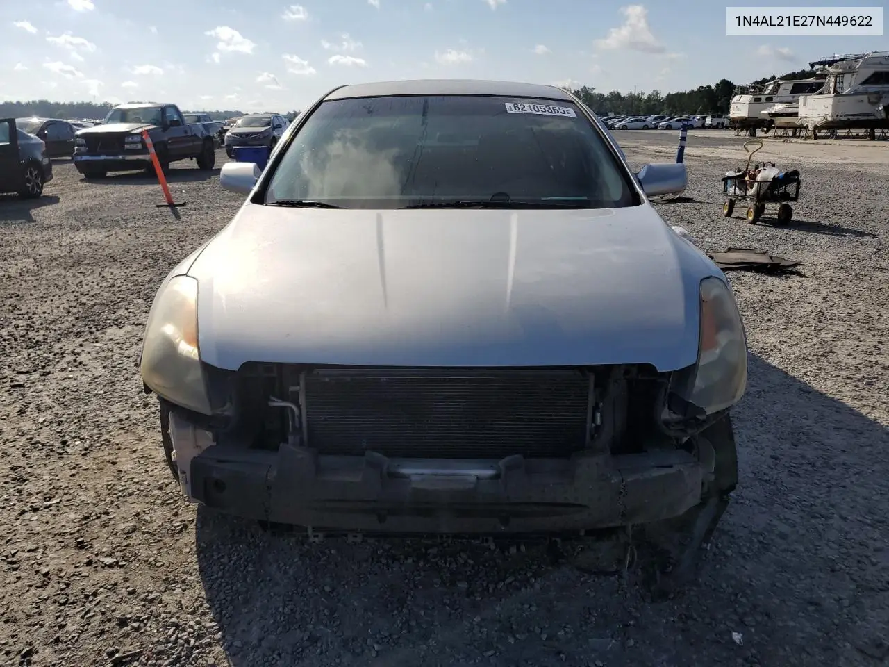 2007 Nissan Altima 2.5 VIN: 1N4AL21E27N449622 Lot: 62105365