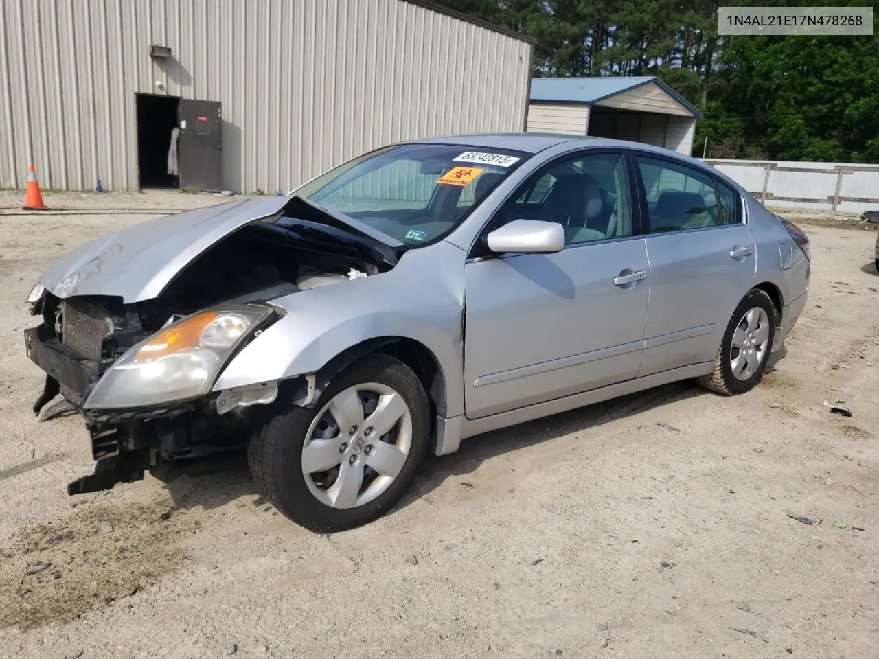 2007 Nissan Altima 2.5 VIN: 1N4AL21E17N478268 Lot: 63242815