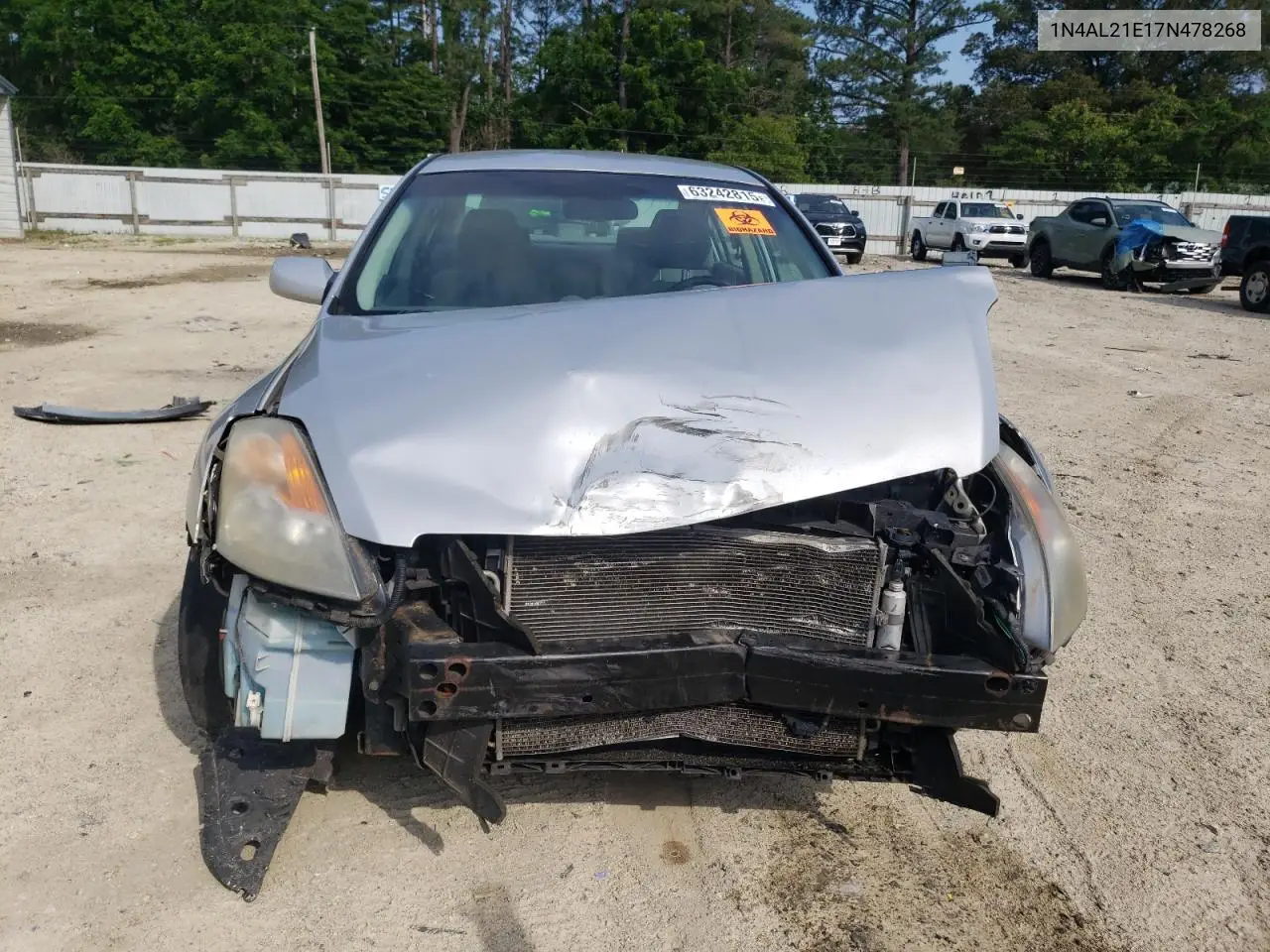 2007 Nissan Altima 2.5 VIN: 1N4AL21E17N478268 Lot: 63242815